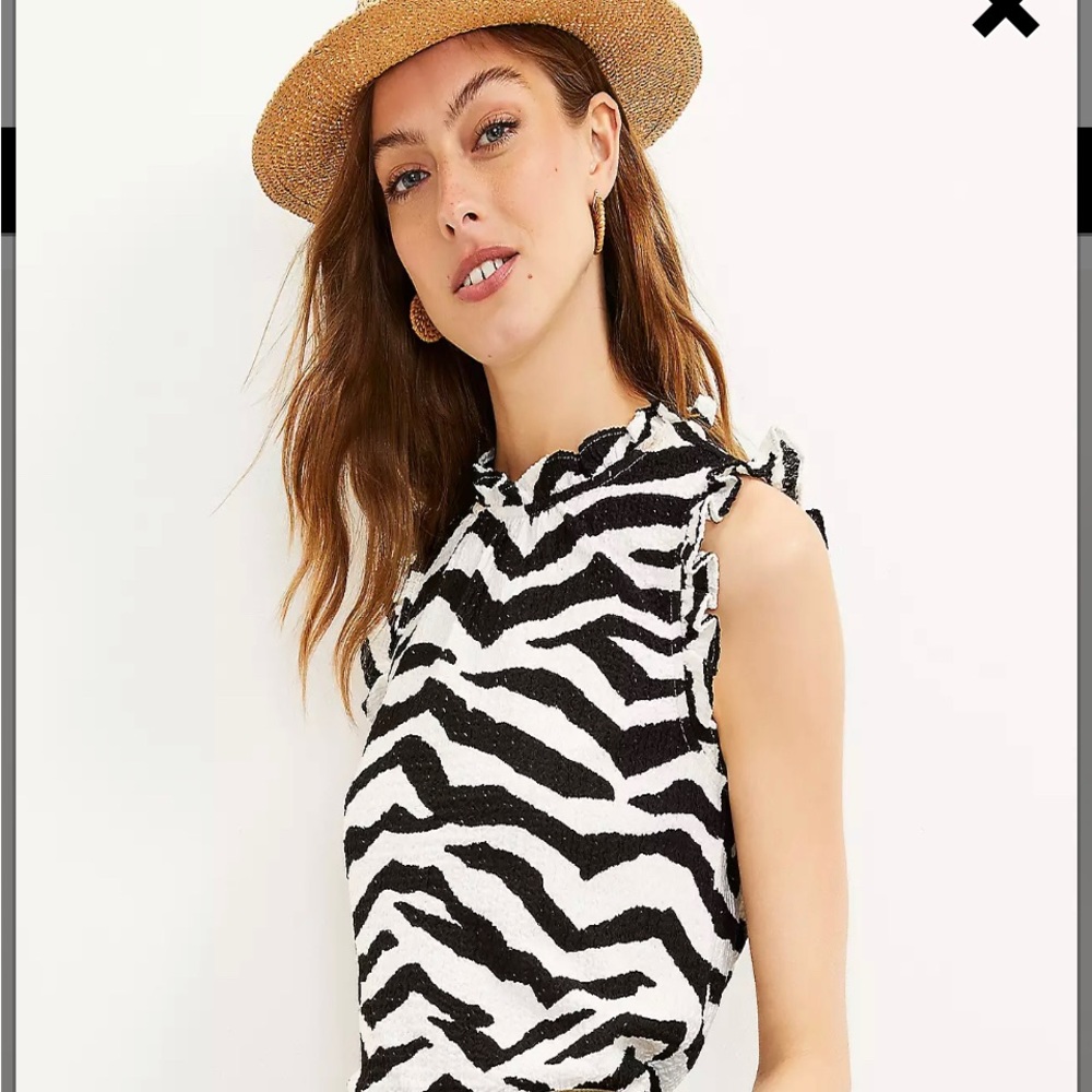 Loft brand sleeveless animal print top. New with tags. I have S, M and L sizes.